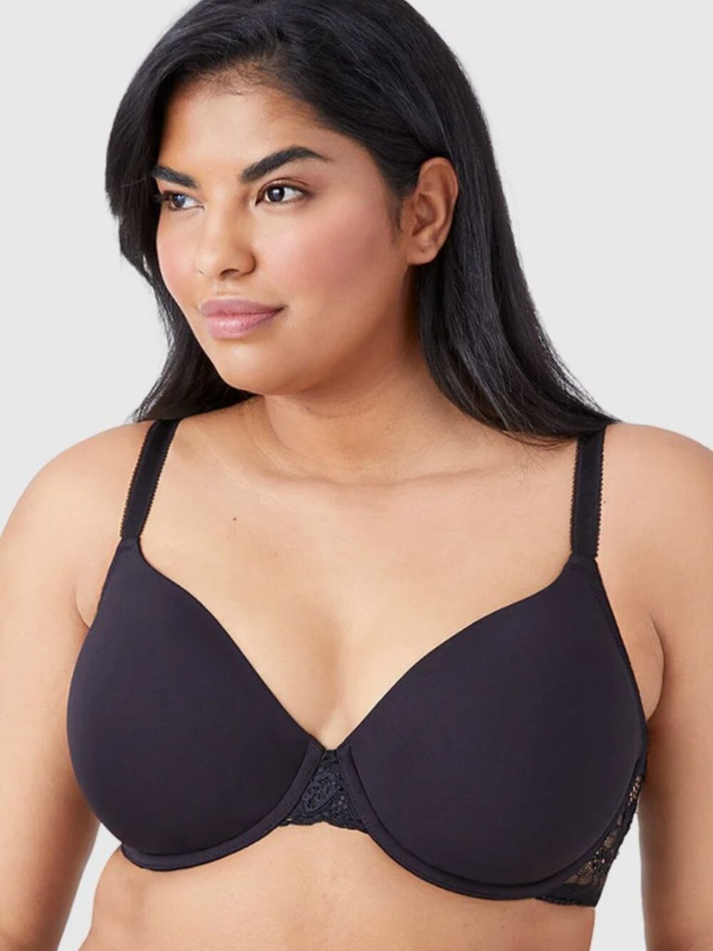 Wacoal 85340 Women's French Garden Seamless Underwire T Shirt Bra 36DD Black